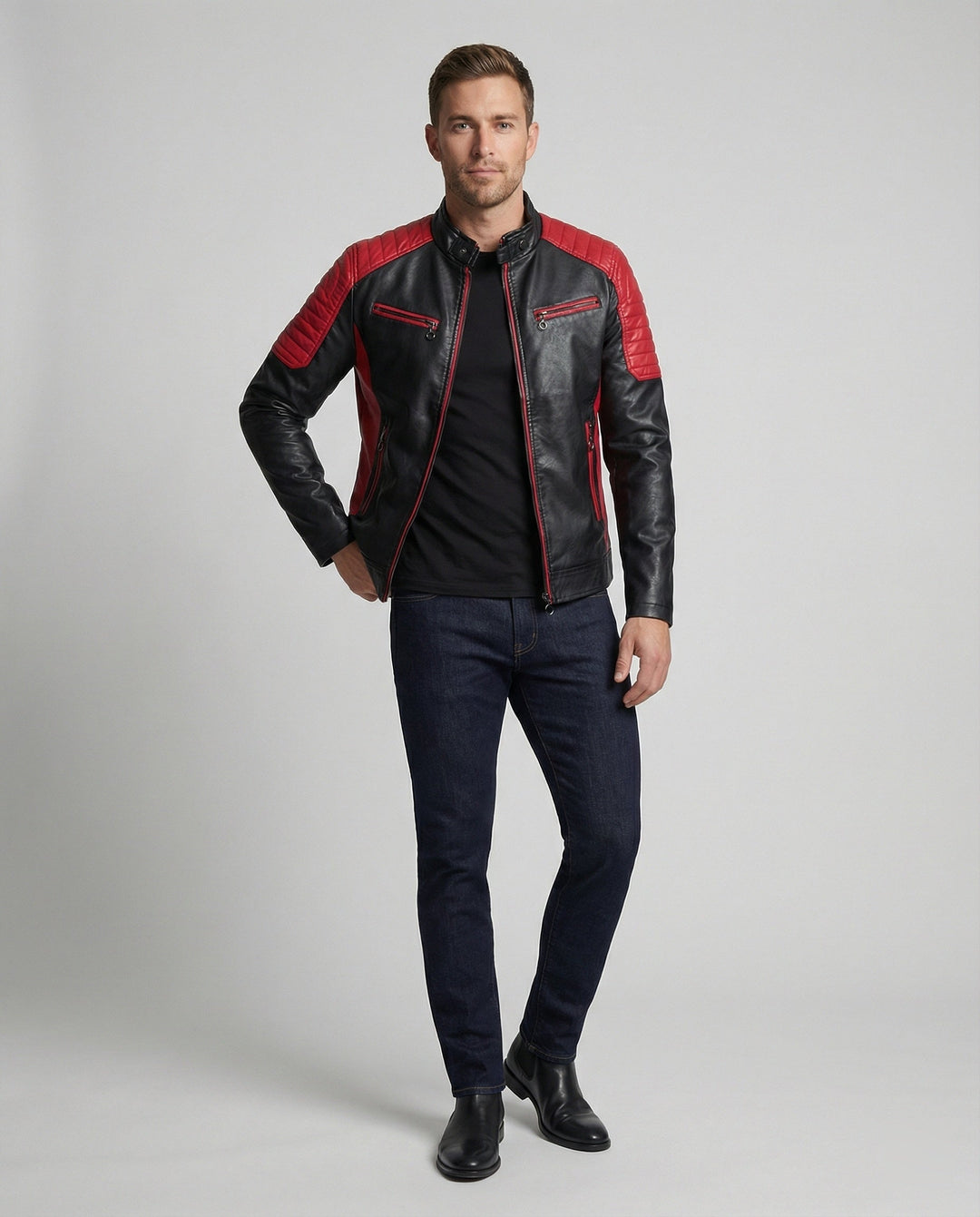 Men's Biker Jacket Motorsport Style