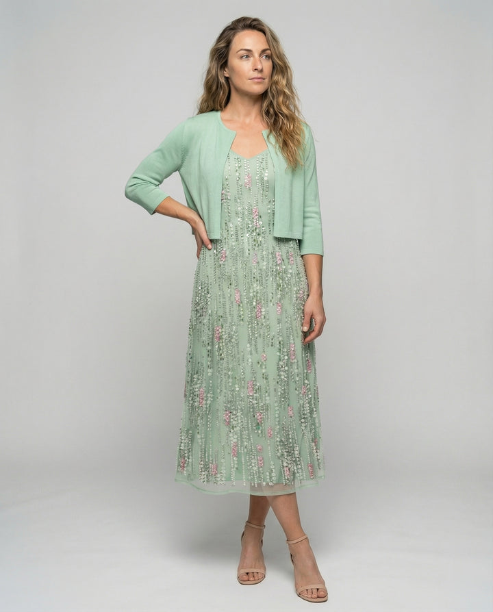 Women’s Floral Two-Piece Midi Dress with Elegant Fit | Lune London