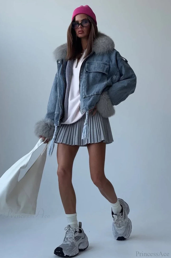 Lune London | Denim Loose Street Large Pocket Jacket
