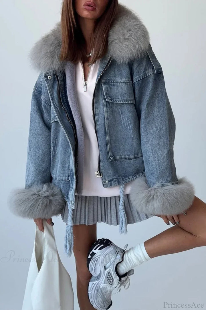 Lune London | Denim Loose Street Large Pocket Jacket