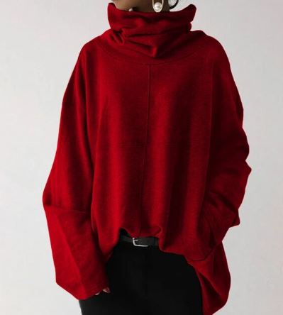 Lune London | Women's Long Sleeve Turtleneck Sweatshirt with Pockets