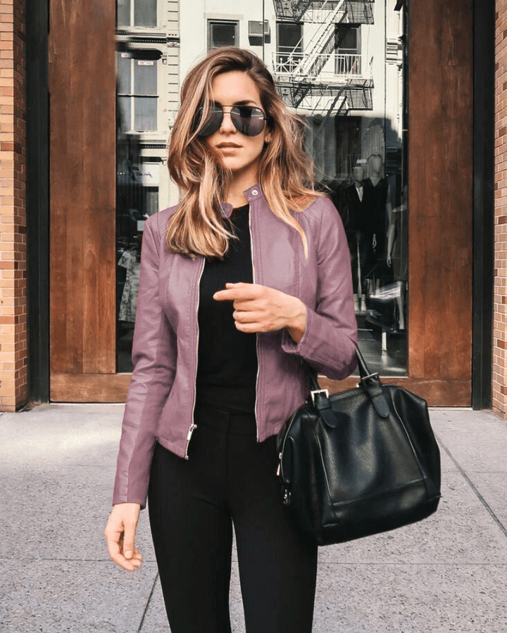 Lune London | Women's Jacket Slim Fit Leather Jacket Women Perfect for Autumn Trendy & Casual