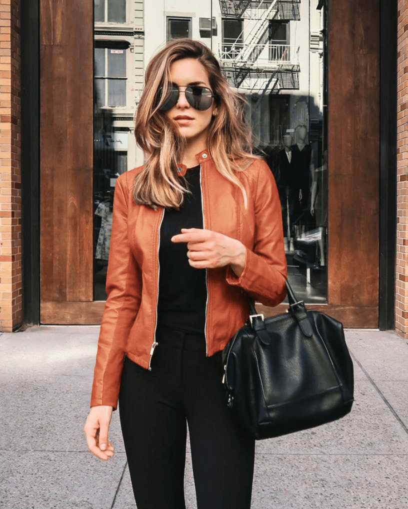 Lune London | Women's Jacket Slim Fit Leather Jacket Women Perfect for Autumn Trendy & Casual