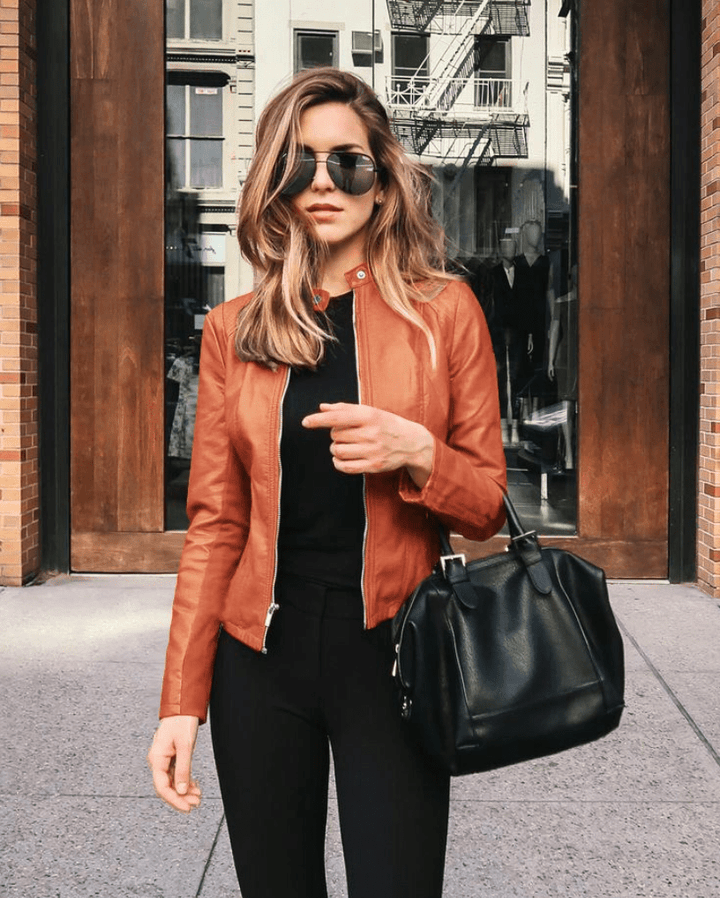 Lune London | Women's Jacket Slim Fit Leather Jacket Women Perfect for Autumn Trendy & Casual