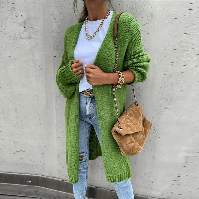 Lune London | Elegant Cashmere Women's Cardigan In Mid Length