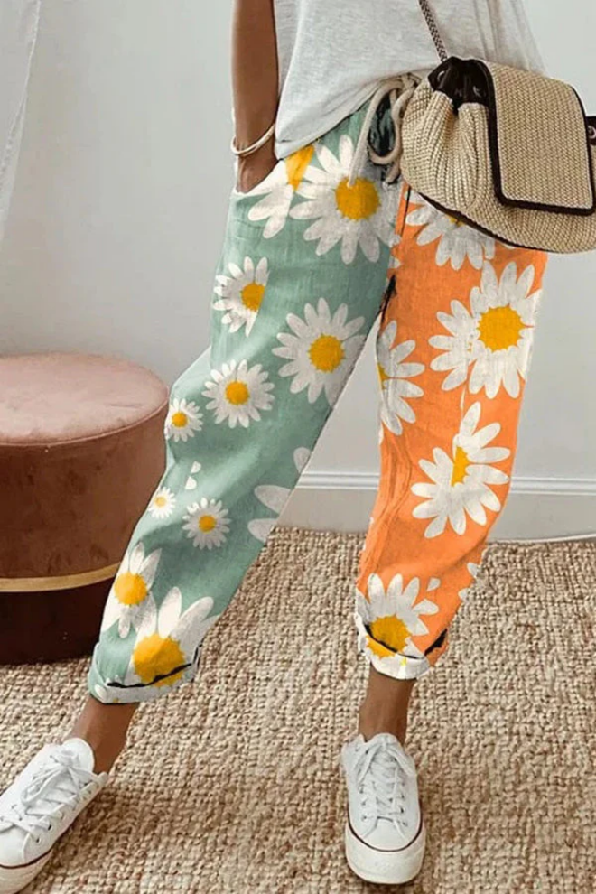 Lune London | Casual Unique Printed Button Pocket Pants