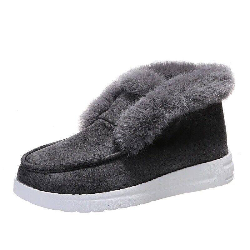 Lune London | Winter loafers - Slip-on suede loafers with fur lining
