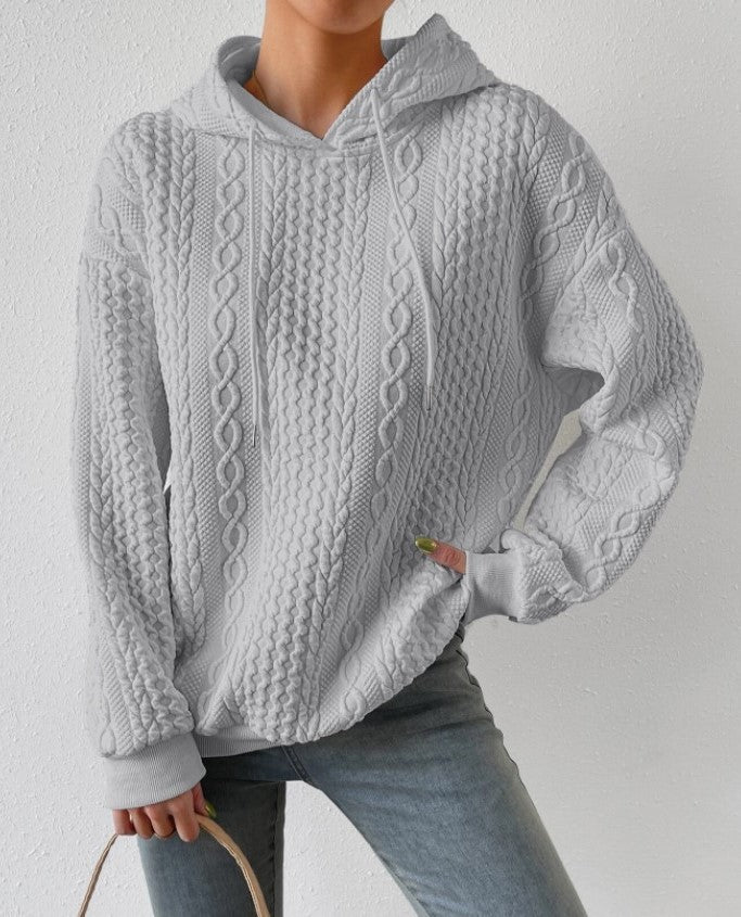 Lune London | Hooded jacquard sweater