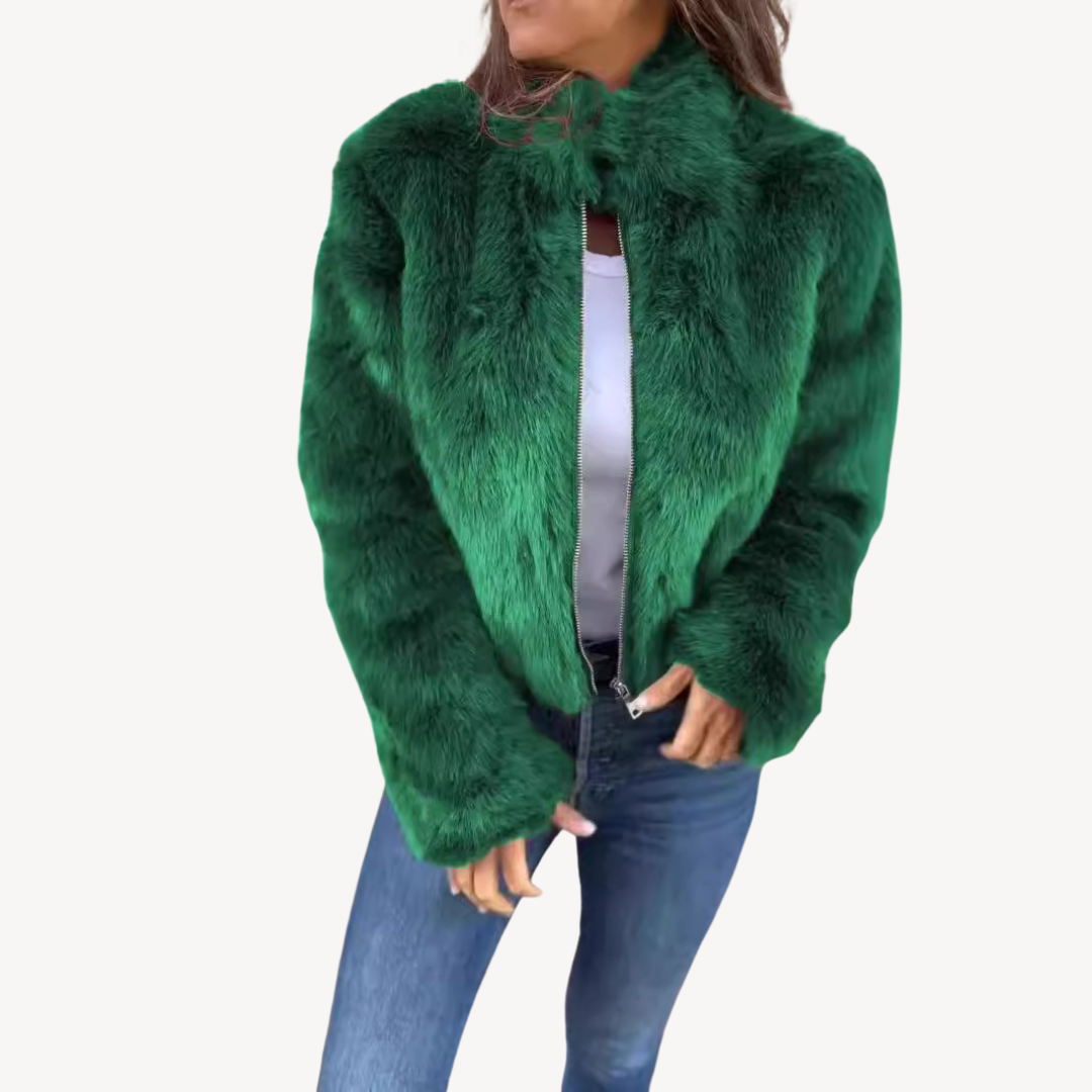 Lune London | Women's Faux Fur Zip-Up Jacket