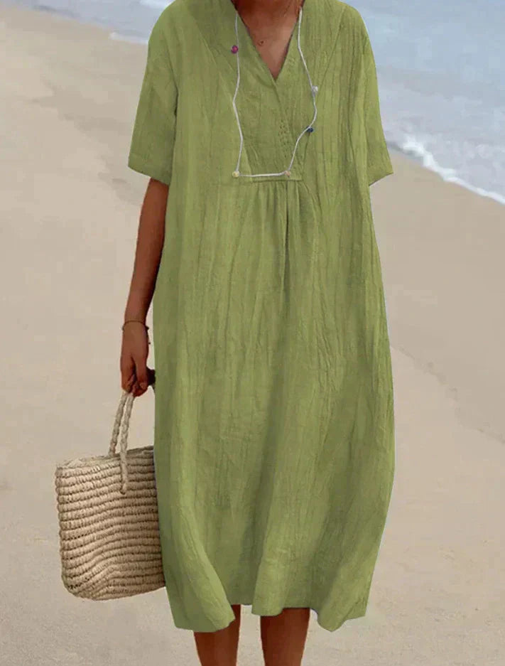 Lune London | Elegant and Lightweight Cotton-Linen Dress for Women