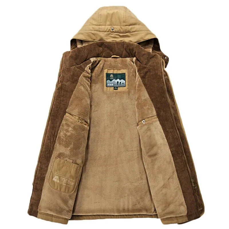 Lune London | Winter outdoor jacket with removable hood and fleece lining - Functional leisure jacket for cold days