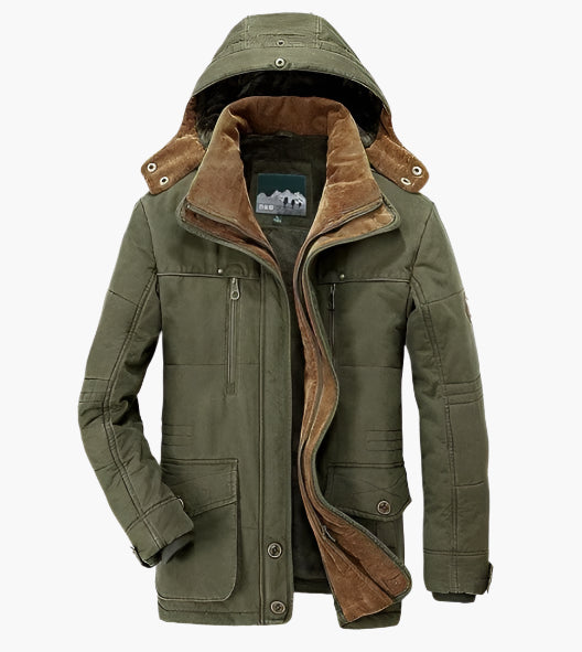 Lune London | Winter outdoor jacket with removable hood and fleece lining - Functional leisure jacket for cold days
