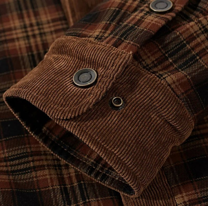 Lune London | Flannel outdoor jacket in lumberjack style with fleece - Leisure and work jacket