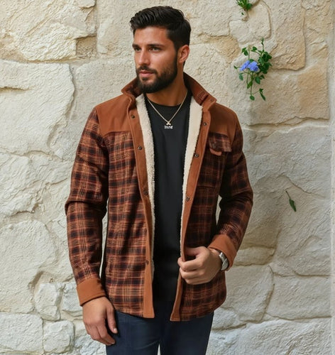 Lune London | Flannel outdoor jacket in lumberjack style with fleece - Leisure and work jacket