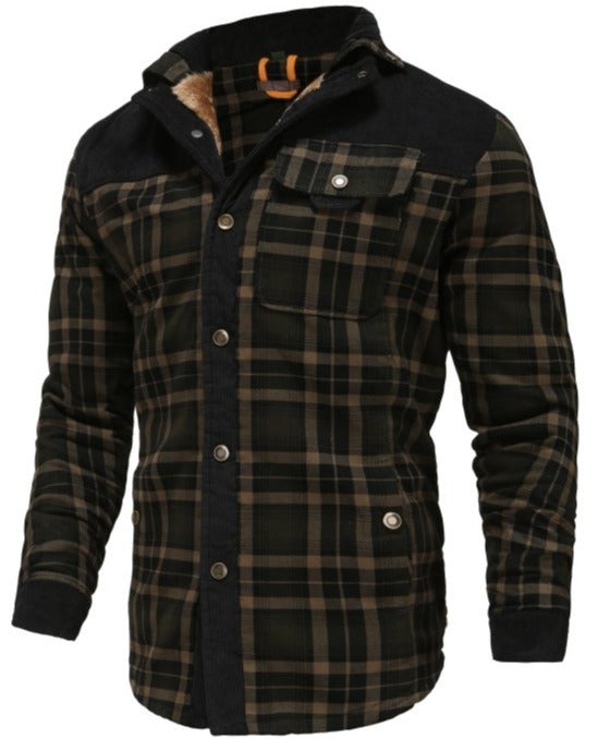 Lune London | Flannel outdoor jacket in lumberjack style with fleece - Leisure and work jacket