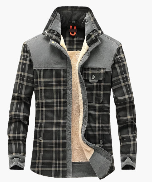 Lune London | Flannel outdoor jacket in lumberjack style with fleece - Leisure and work jacket