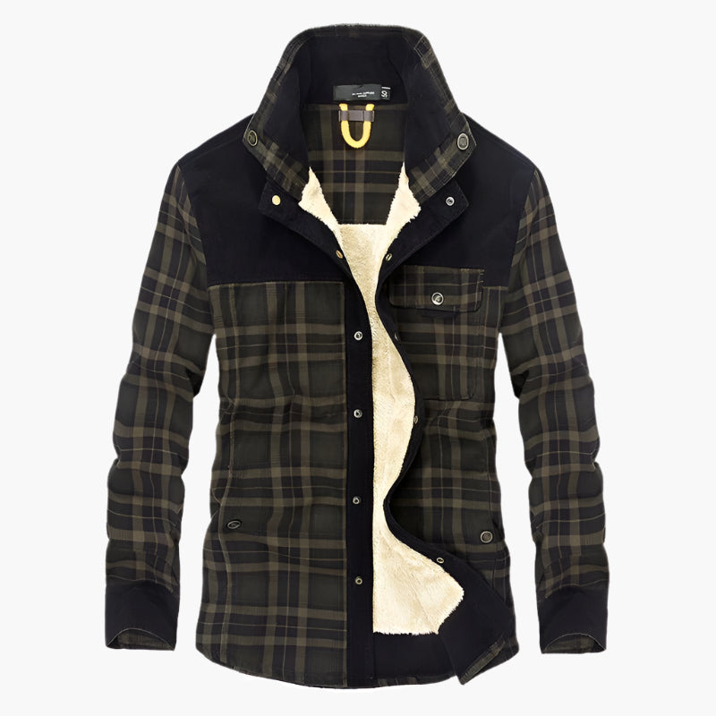 Lune London | Flannel outdoor jacket in lumberjack style with fleece - Leisure and work jacket