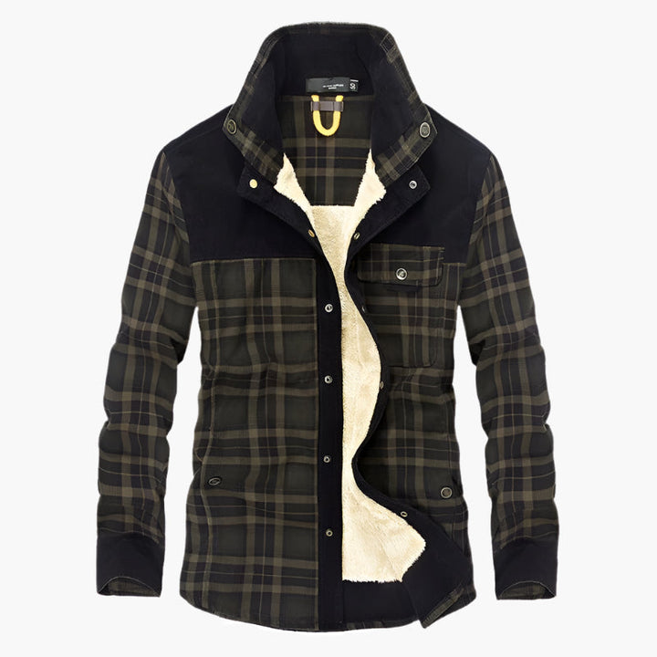 Lune London | Flannel outdoor jacket in lumberjack style with fleece - Leisure and work jacket