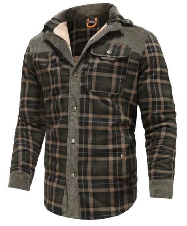 Lune London | Flannel outdoor jacket in lumberjack style with fleece - Leisure and work jacket