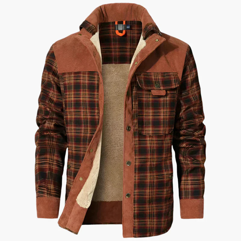 Lune London | Flannel outdoor jacket in lumberjack style with fleece - Leisure and work jacket