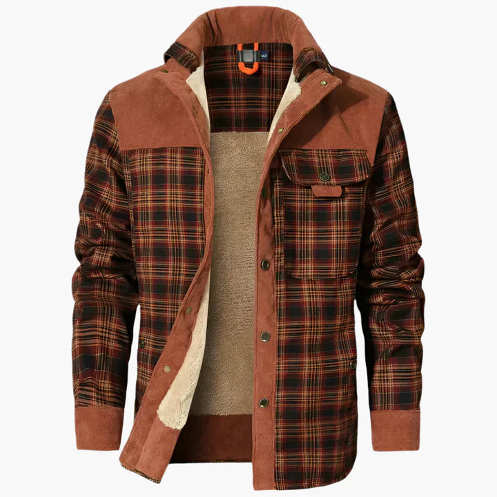 Lune London | Flannel outdoor jacket in lumberjack style with fleece - Leisure and work jacket