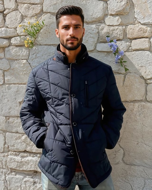 Lune London | Padded jacket with elegant business style and removable faux fur collar - Perfect for leisure and the office