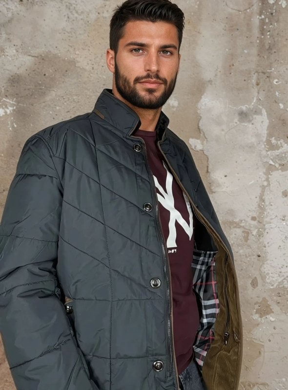 Lune London | Padded jacket with elegant business style and removable faux fur collar - Perfect for leisure and the office