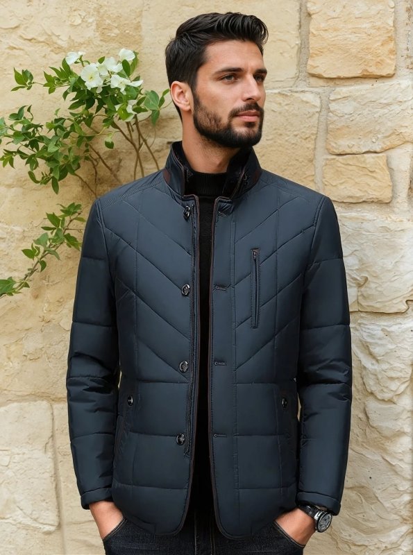 Lune London | Padded jacket with elegant business style and removable faux fur collar - Perfect for leisure and the office