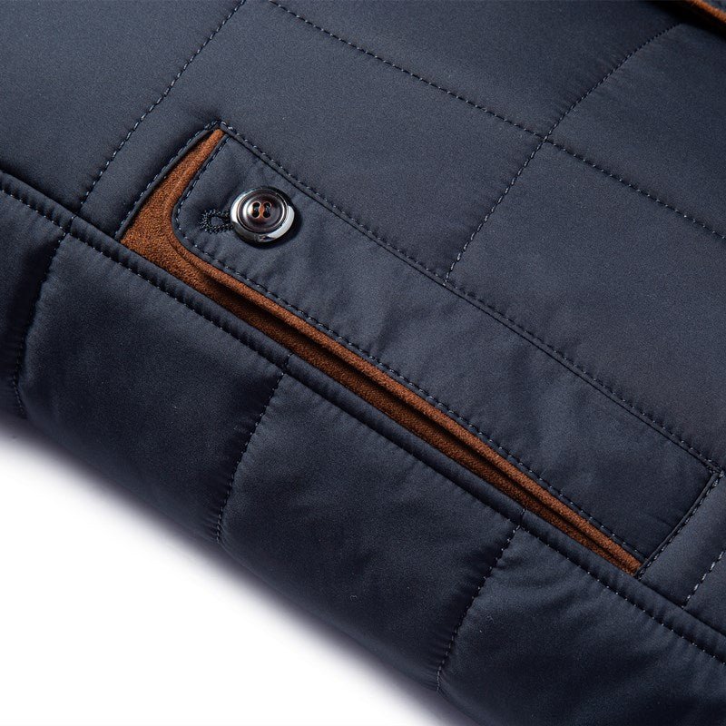Lune London | Padded jacket with elegant business style and removable faux fur collar - Perfect for leisure and the office