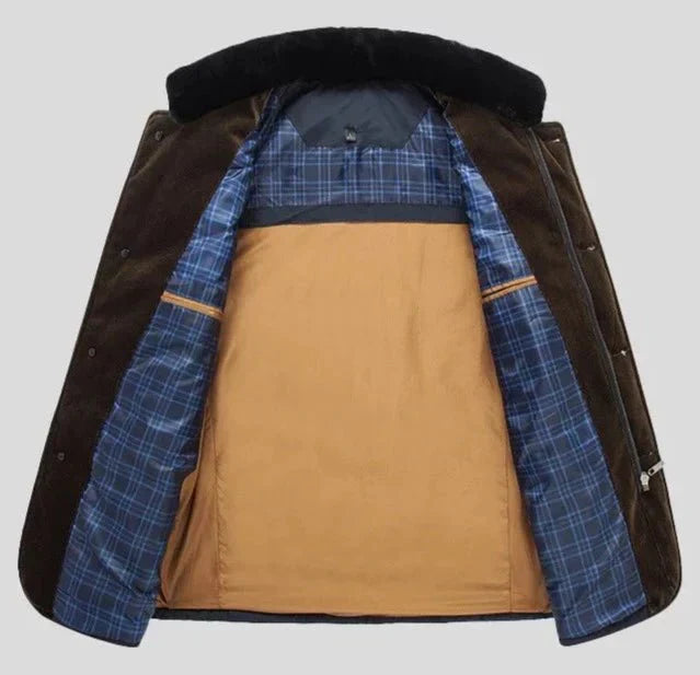 Lune London | Padded jacket with elegant business style and removable faux fur collar - Perfect for leisure and the office