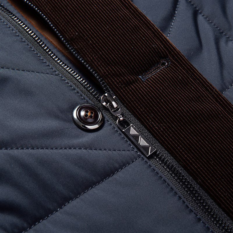Lune London | Padded jacket with elegant business style and removable faux fur collar - Perfect for leisure and the office