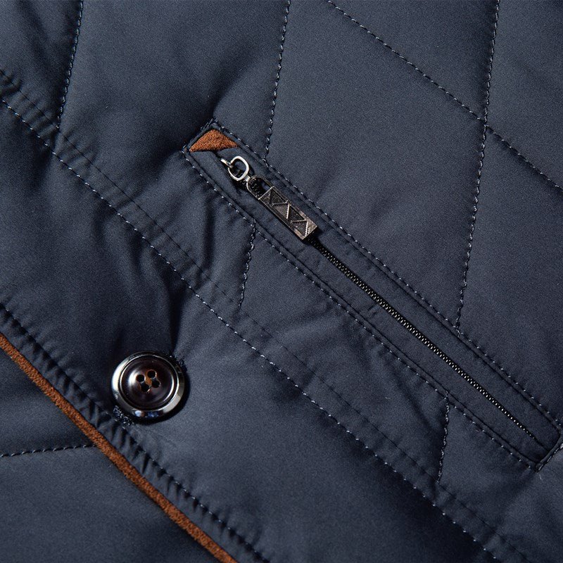 Lune London | Padded jacket with elegant business style and removable faux fur collar - Perfect for leisure and the office