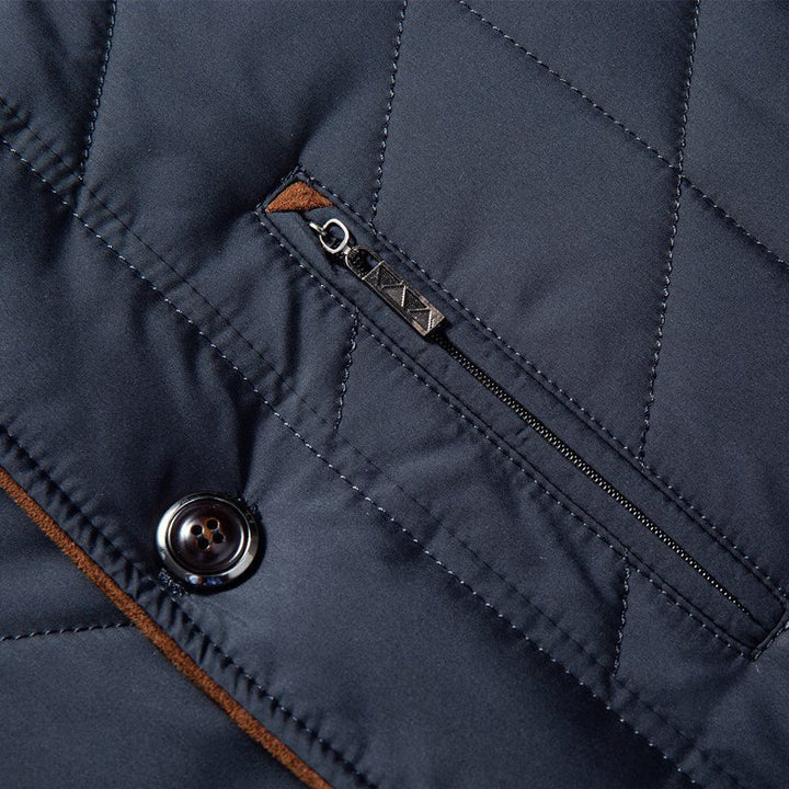 Lune London | Padded jacket with elegant business style and removable faux fur collar - Perfect for leisure and the office