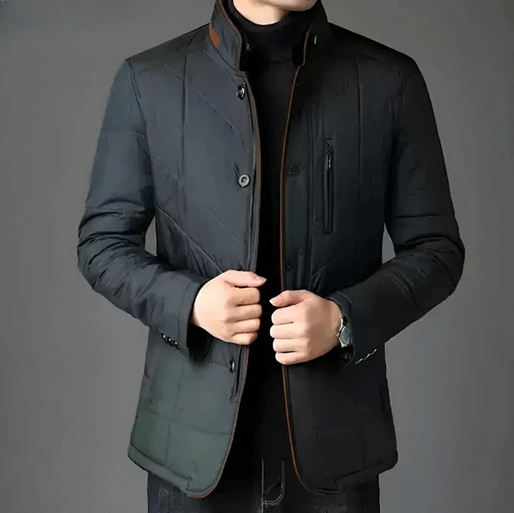 Lune London | Padded jacket with elegant business style and removable faux fur collar - Perfect for leisure and the office
