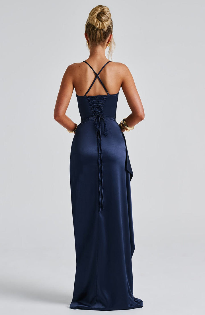 Chic Und Stil | Navy Blue Maxi Dress