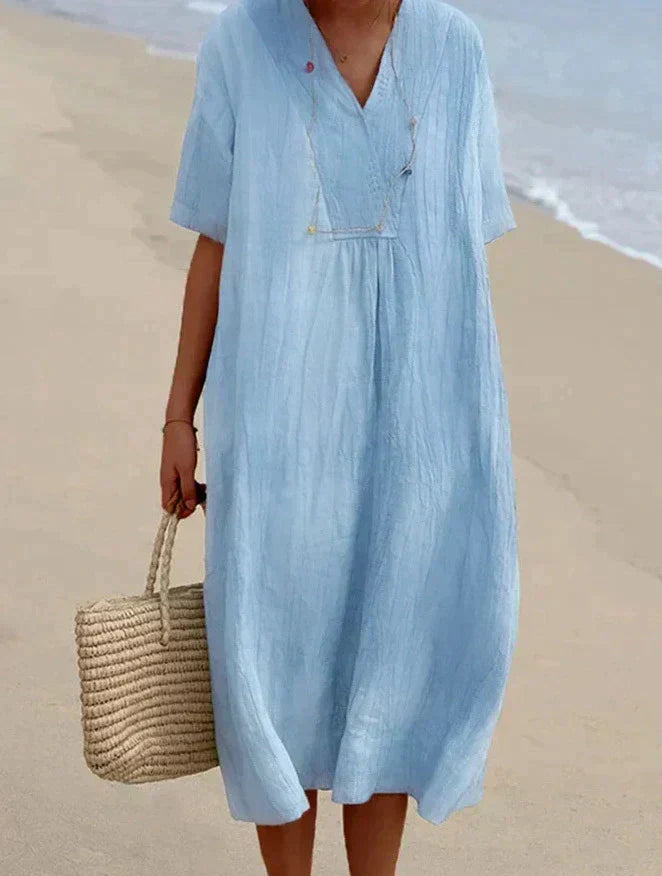 Lune London | Elegant and Lightweight Cotton-Linen Dress for Women