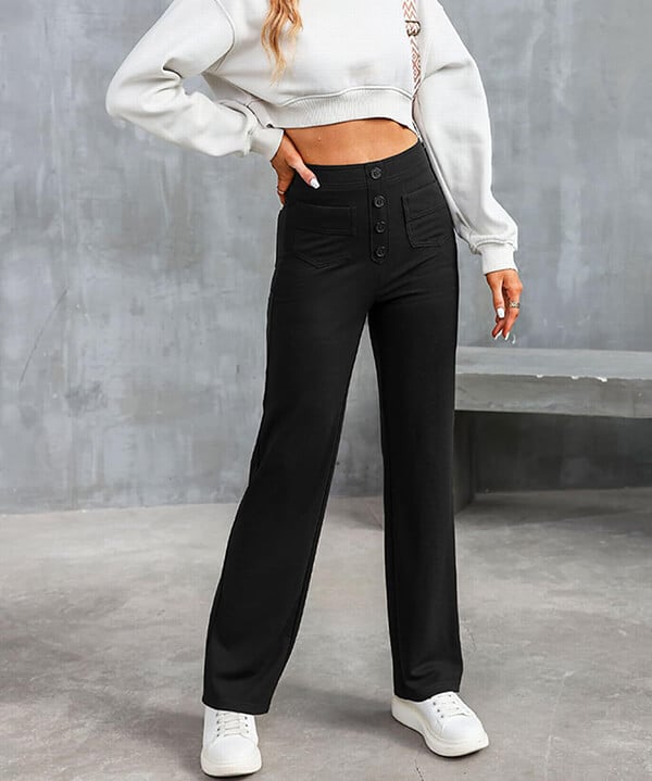 Lune London | Pantalon de loisirs élastique taille haute