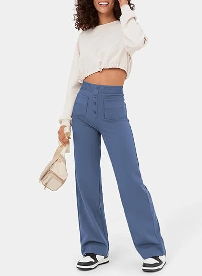 Lune London | Pantalons de loisirs élastiques taille haute
