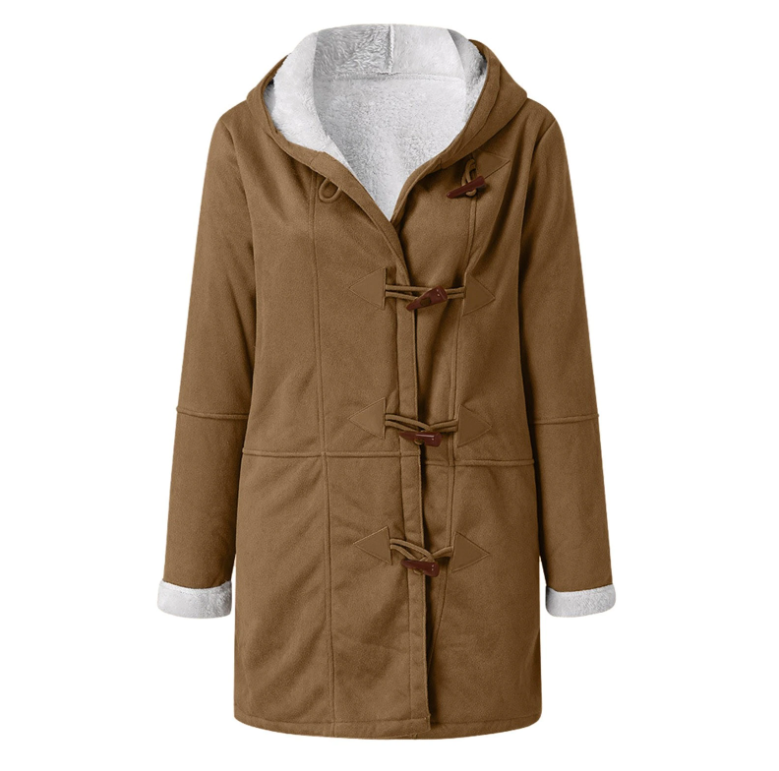 Lune London | Sheepskin Coat - Soft and Warm - Hood & Toggle Closure - Lined Comfort