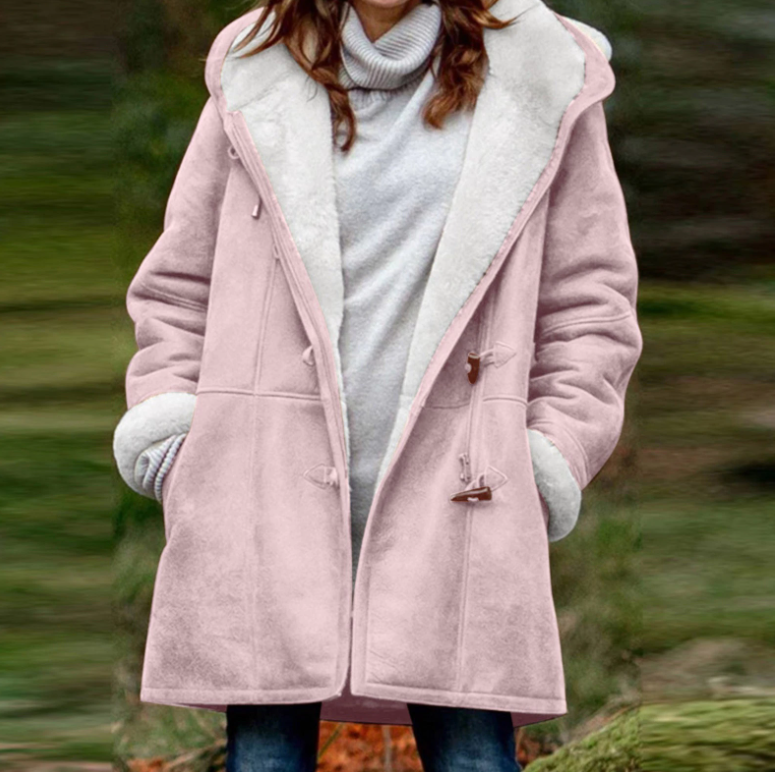 Lune London | Sheepskin Coat - Soft and Warm - Hood & Toggle Closure - Lined Comfort