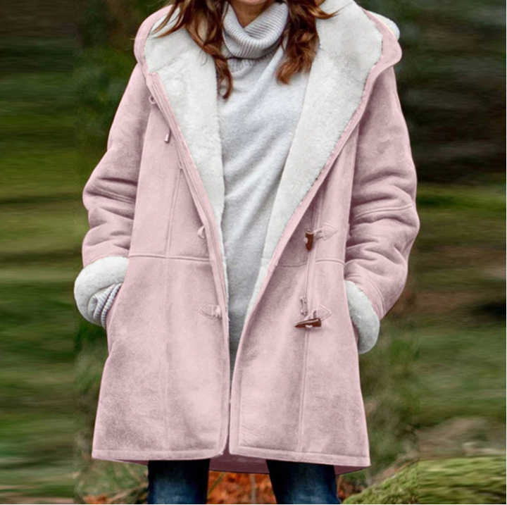 Lune London | Sheepskin Coat - Soft and Warm - Hood & Toggle Closure - Lined Comfort
