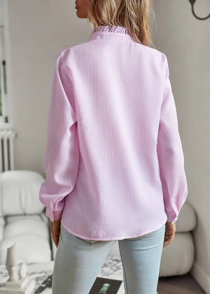 Lune London | Elegant long sleeve blouse with striped pattern