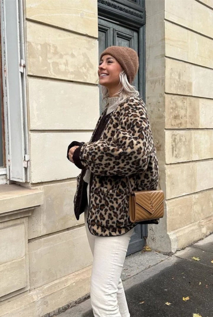 Lune London | Casual Cardigan Animal Print Comfortable and Stylish
