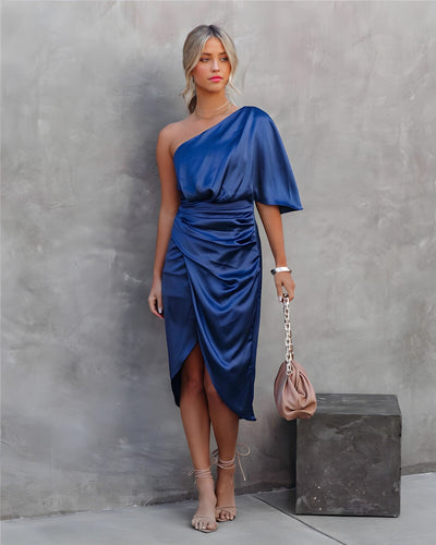 Lune London | Elegant One Shoulder Evening Dress