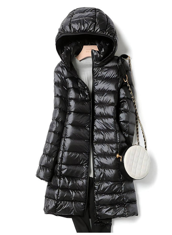 Lune London Long down jacket for women
