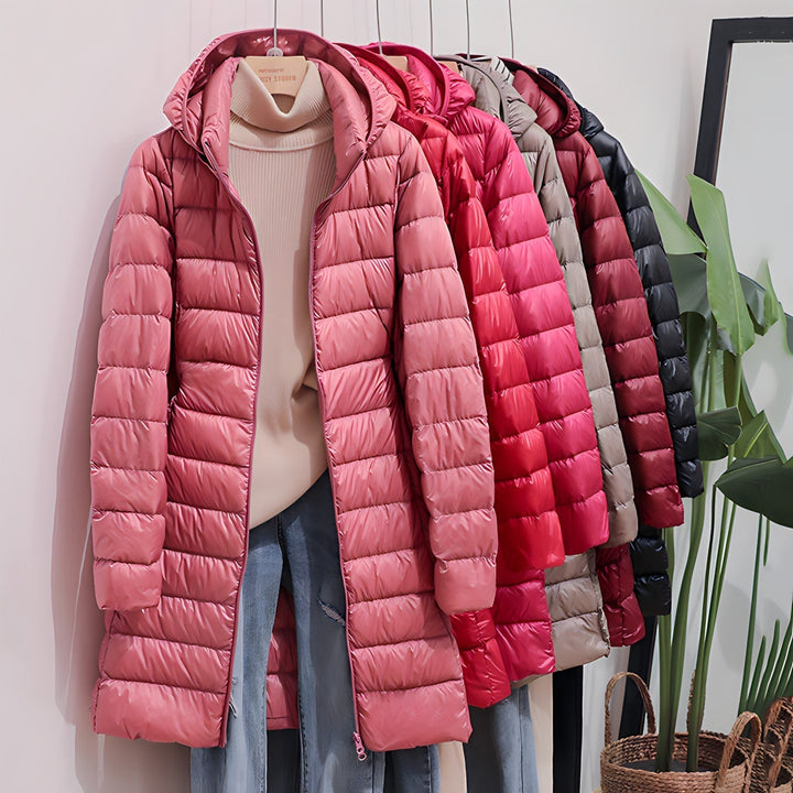Lune London Long down jacket for women