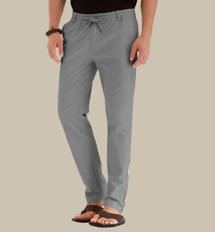Lune London | Casual Loose-Fitting Summer Pants with Elastic Waistband