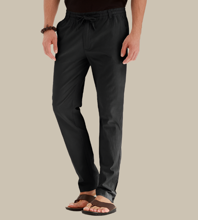 Lune London | Casual Loose-Fitting Summer Pants with Elastic Waistband