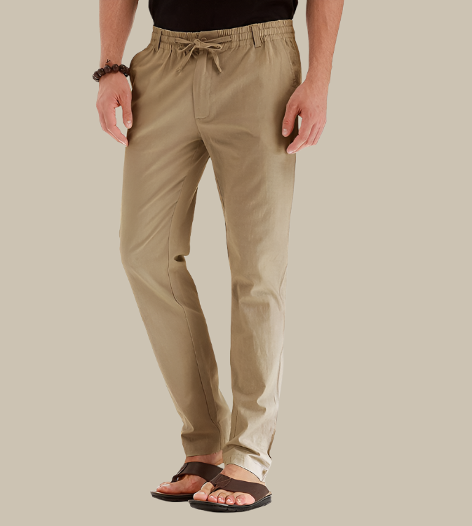 Lune London | Casual Loose-Fitting Summer Pants with Elastic Waistband