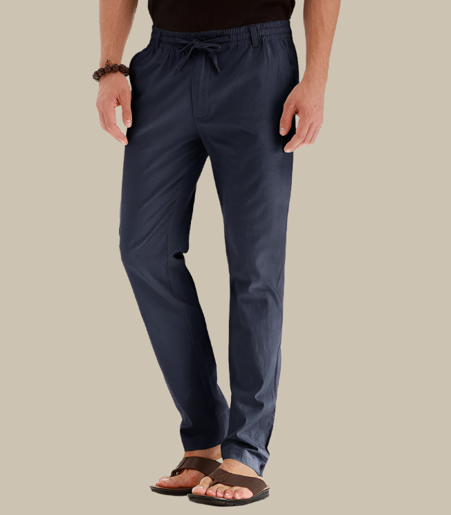 Lune London | Casual Loose-Fitting Summer Pants with Elastic Waistband